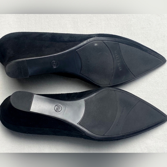 Marc Fisher Calea Black Suede Wedges Size 9.5 - Picture 6 of 6